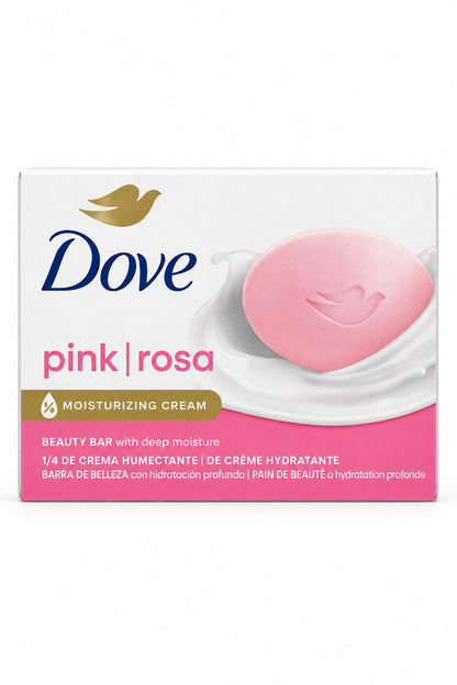 Dove Pink Rosa Beauty Bar | Nourishes Your Skin | 3.75oz/106g - 12 Bars of Soap