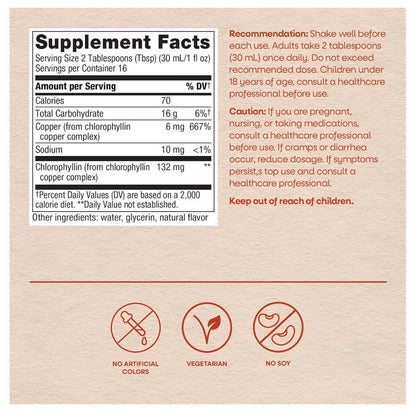 Nature’s Way Chlorofresh® Liquid Chlorophyll Supplement | Internal Deodorant | 𝗨𝗡𝗙𝗟𝗔𝗩𝗢𝗥𝗘𝗗 ~ 16oz/480ml; Exp 02/2028 *New Look