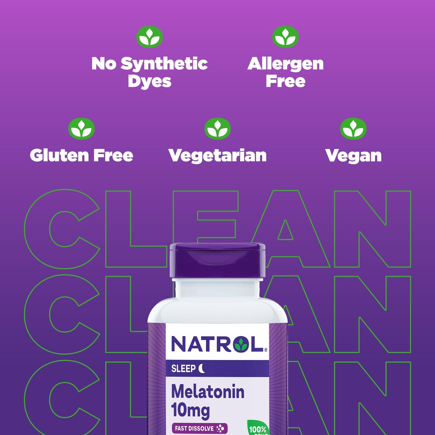 Natrol Fast Dissolve Melatonin 10mg | Nighttime Sleep Aid for Adults | 100-Day Supply | Strawberry Flavor, 100 Tablets, Exp 04/2026