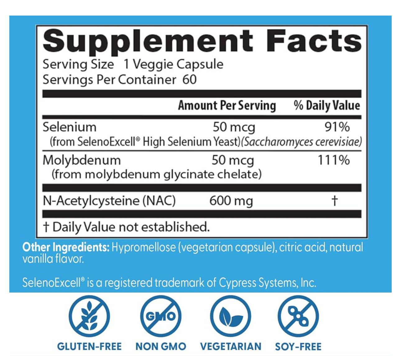 Doctor’s Best N-Acetyl Cysteine (NAC) with Selenium & Molybdenum | Supports Cellular Health & Healthy Liver Function | Boosts Glutathione Production | 60 Capsules;  Exp 08/2027