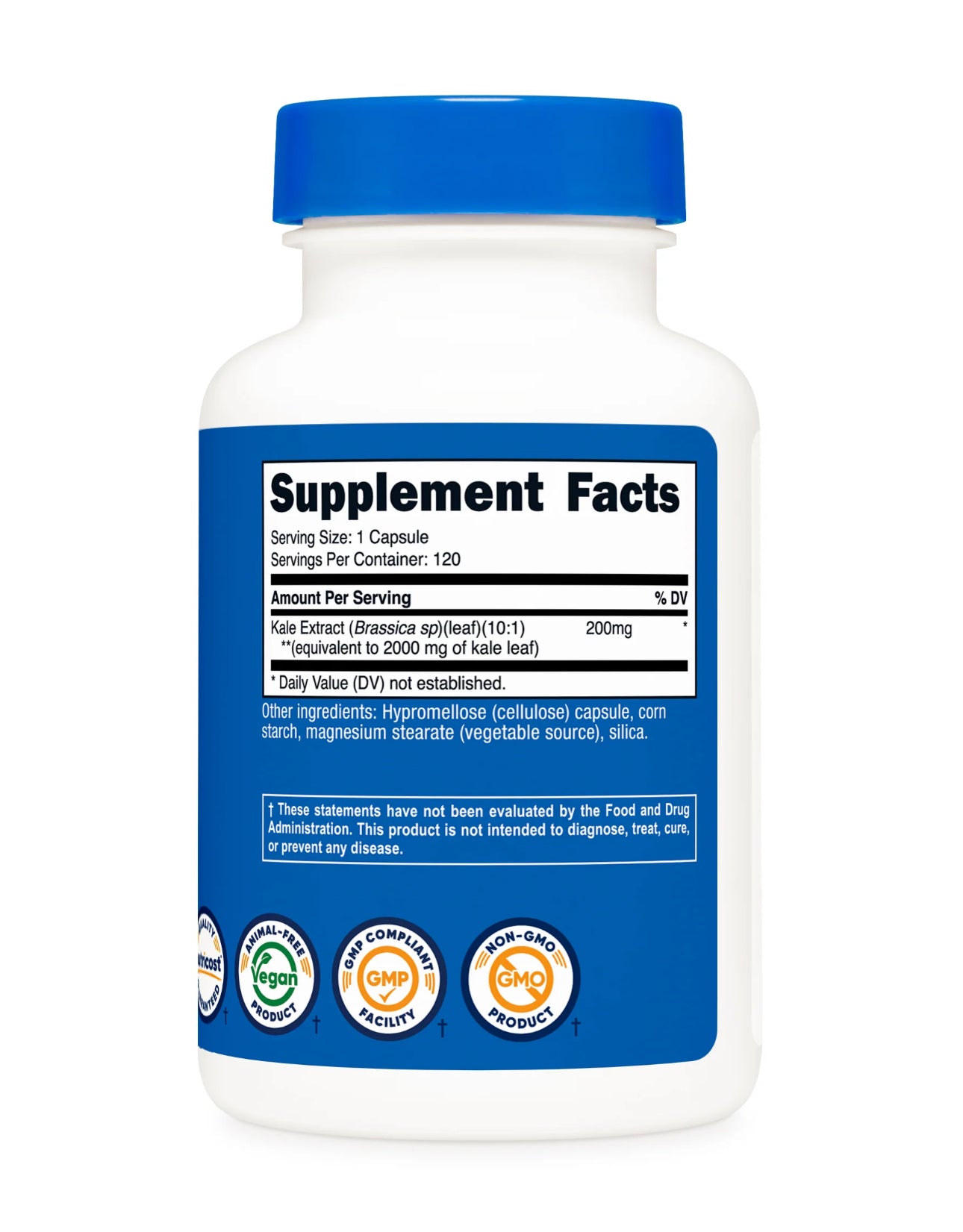 Nutricost Kale Extract 2000mg | Nutrient-Dense Supergreen | 120 Capsules; Exp 04/2028