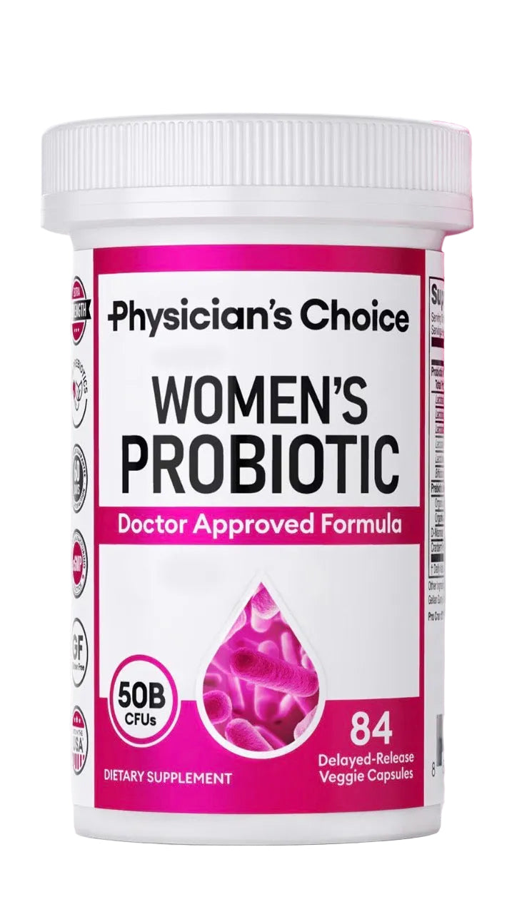 Physician's Choice Women's Probiotic  50 Billion CFU | With D-Mannose & Cranberry | Promotes Vaginal & Urinary Health | Supports Immune & Digestive System | Helps Maintain a Healthy pH Balance | 84 Capsules; Exp ❗️UNCLEAR 01/2028 👉🏽Check last image