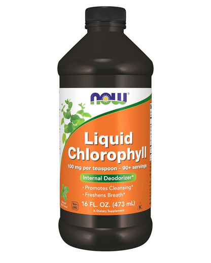 NOW Liquid Chlorophyll | 95 Servings | Super Concentrated, Internal Deodorizer | Boosts Energy | Mint Flavor~16oz/473ml; Exp 05/2029 ❌ 𝐍𝐨 𝐂𝐨𝐯𝐞𝐫 (See last picture)