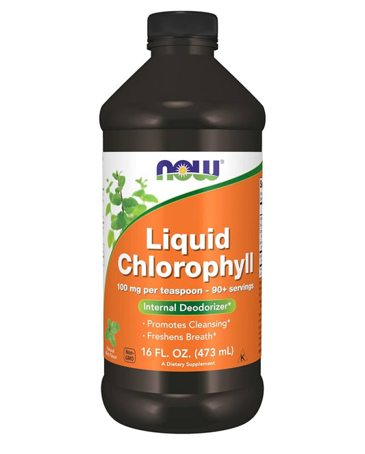 NOW Liquid Chlorophyll | 95 Servings | Super Concentrated, Internal Deodorizer | Boosts Energy | Mint Flavor~16oz/473ml; Exp 05/2029 ❌ 𝐍𝐨 𝐂𝐨𝐯𝐞𝐫 (See last picture)