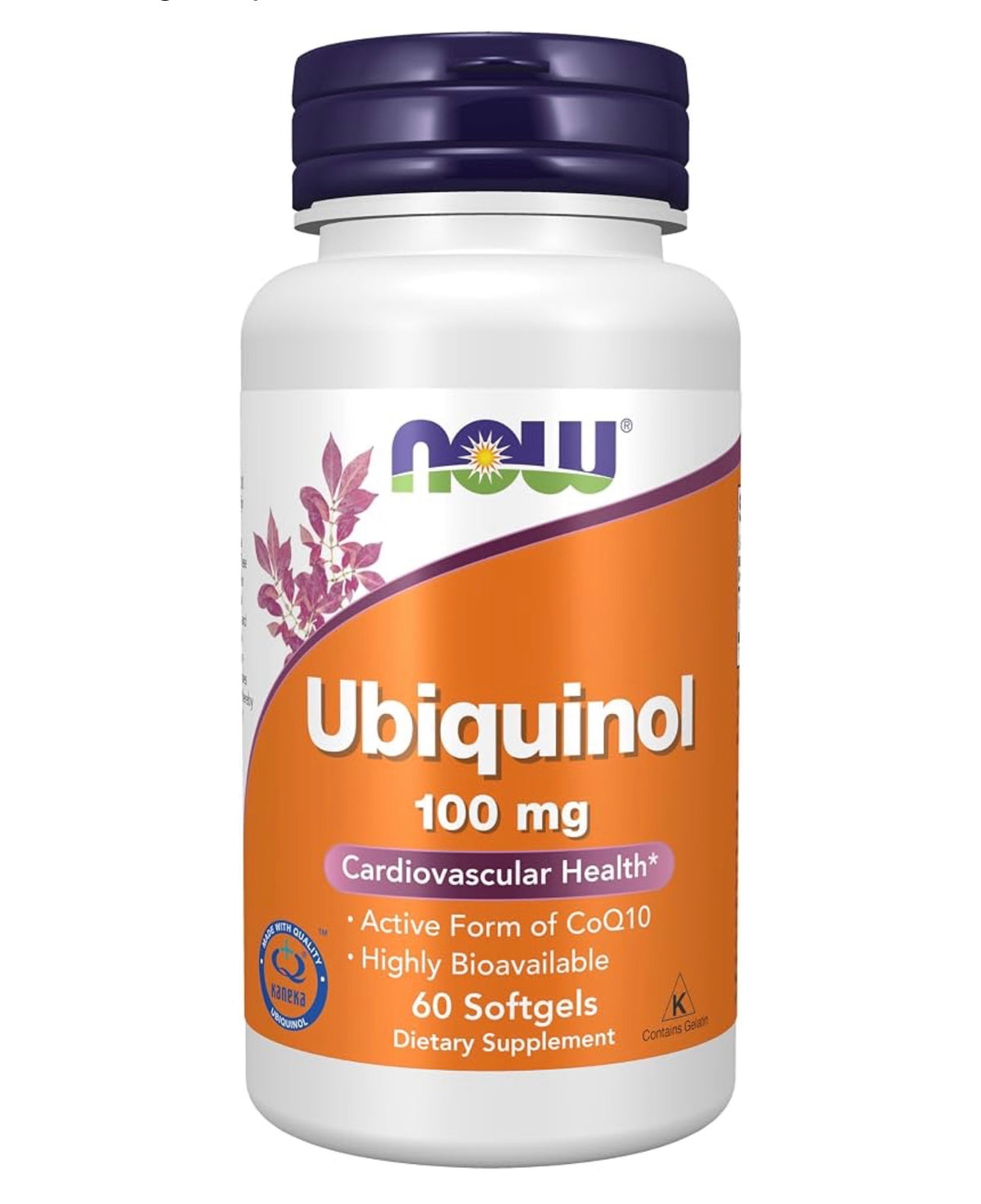 NOW Ubiquinol 100 mg | High Bioavailability ~ Active Form of CoQ10 | Supports Cardiovascular Health | 60 Softgels; Exp 04/2028