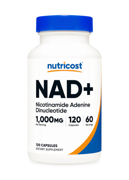 Nutricost NAD+ 1000mg Nicotinamide Adenine Dinucleotide | Promotes Healthy Cellular Metabolism & Energy Production | Helps Fight General Fatigue & Promotes Longevity | 120 Capsules; Exp 05/2028