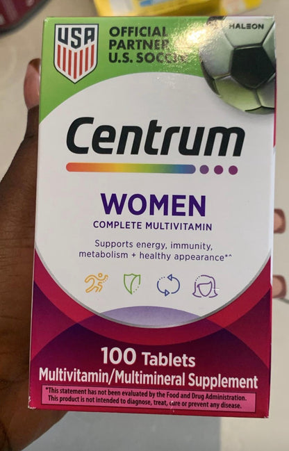 Centrum Multivitamin for Women | Multivitamin/Multimineral Supplement With Iron, Vitamin D3 | 100 Tablets; Exp 10/2027❗️Limited Edition Pack 👉🏽Check last picture
