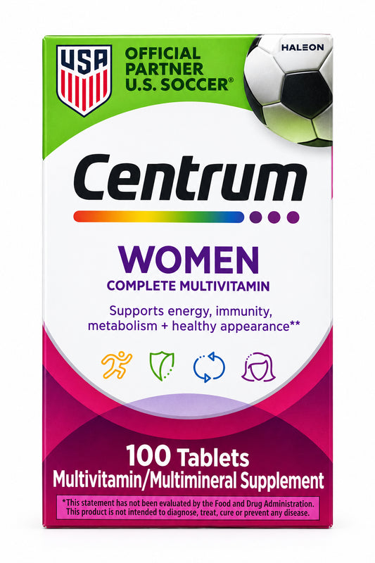 Centrum Multivitamin for Women | Multivitamin/Multimineral Supplement With Iron, Vitamin D3 | 100 Tablets; Exp 10/2027
