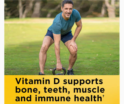Nature Made Vitamin D3 + K2 | D3 5000IU (125 mcg), K2 100mcg MK-7 | Support for Bone, Teeth, Muscle and Immune Health | 30 Softgels; Exp 05/2027