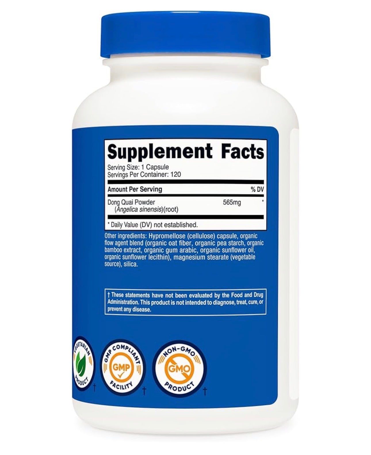 Nutricost Dong Quai 565mg | PMS Support | Promotes Women’s Health | 120 Capsules; Exp 10/2028