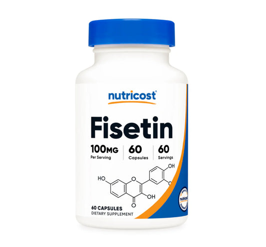 Nutricost Fisetin 100mg | Supports Healthy Aging | Supports Cellular Health & Boosts Cognitive Function | 60 Capsules; Exp 09/2027