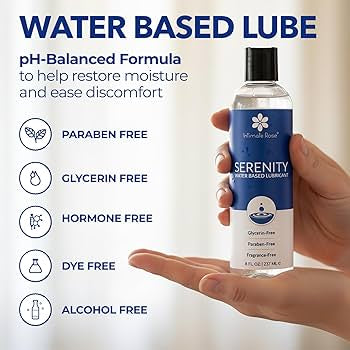 Intimate Rose Serenity Water-Based Personal Lubricant | Lube for Penile/Vaginal Application | Long Lasting & Non-Staining | 8 fl.oz/237ml; Exp 02/2029