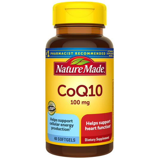 Nature Made CoQ 10 100mg | 40 Servings | Heart Health Support | 40 Softgels; Exp 02/2027