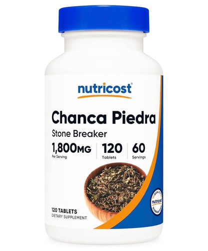 Nutricost Chanca Piedra Extract 1800mg - Stone Breaker | Supports Kidney Health | Maintains Optimal Liver Health | Powerful Detoxification for Kidney & Gallbladder | 120 Tablets; 12/2028
