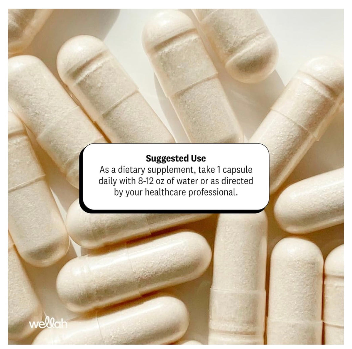 Wellah Hyaluronic Acid 100mg | Supports Healthy Connective Tissue & Joints | Promotes Youthful Healthy Skin | 60/120 Servings | 120 Capsules; Exp 12/2028