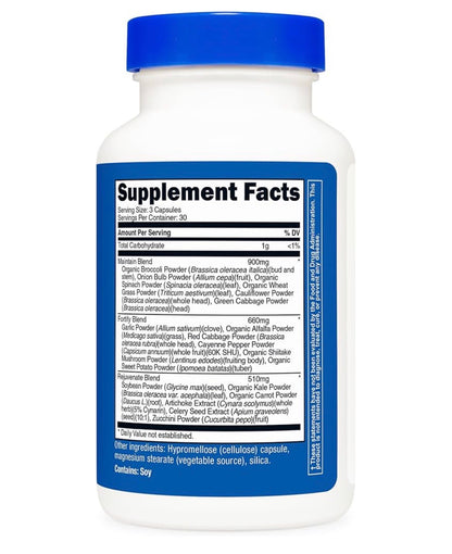 Nutricost Daily Vegetables | Maintain, Fortify, & Rejuvenate with 17 Vegetables | Supports Cellular Health & Energy Production | Antioxidant Support | 90 Capsules; Exp 01/2028