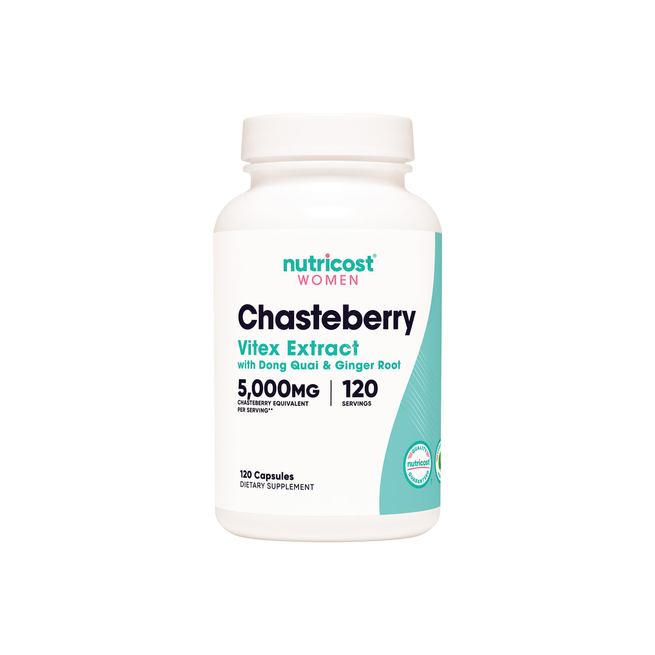 Nutricost Chasteberry Extract 500 mg | With Vitamin B6, Biotin, Dong Quai & Ginger Root Extract | Supports Healthy Menstrual Cycle & Progesterone Levels | 120 capsules; Exp 01/2028