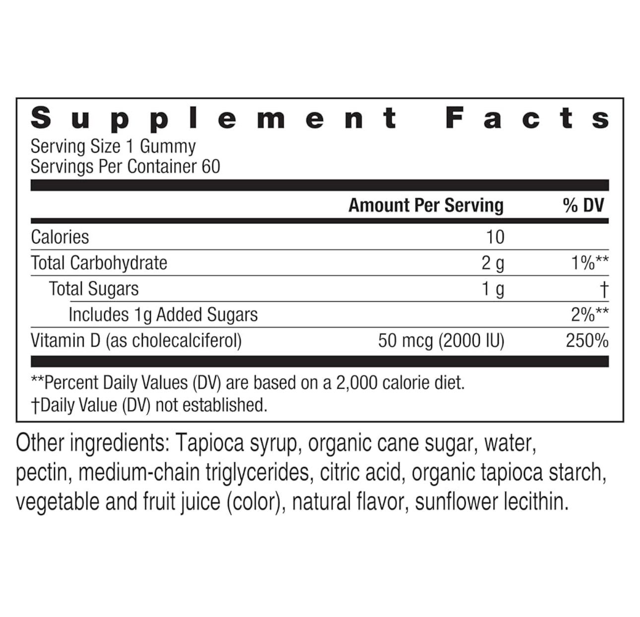 Rainbow Light Vitamin D3 Gummies | High Potency Vitamin D3 2,000IU | Immune Health Support | Helps Support Strong Bones & Teeth | Peach, 60 Gummies Exp 04/2025