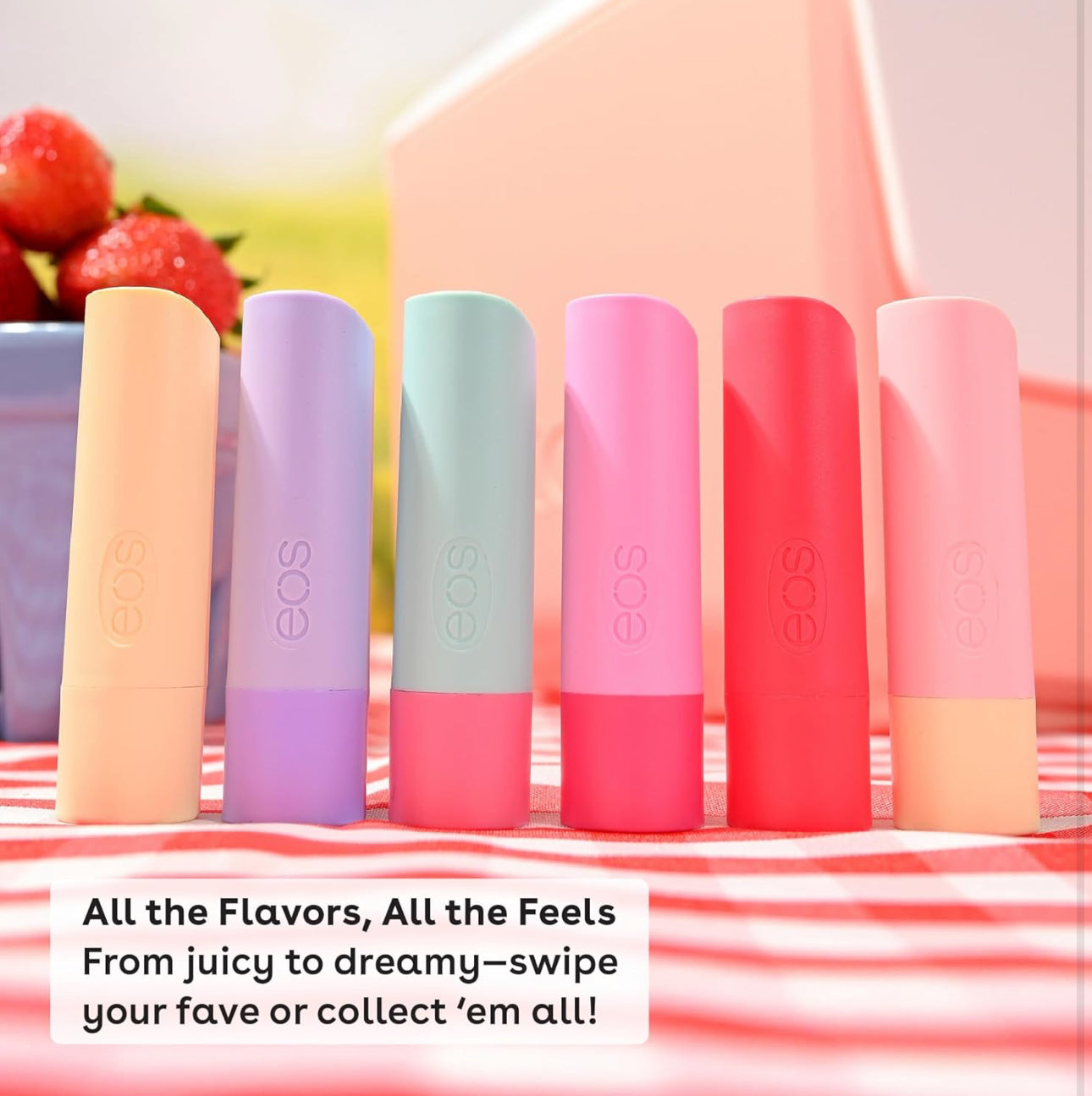 eos 100% Natural Lip Balm- Vanilla Bean Flavor | All-Day Moisture Lip Care | 2 x 0.14oz 2 Pack