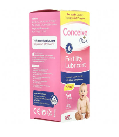 CONCEIVE PLUS  Fertility Lubricant | Supports Sperm Viability | Fertility Friendly | For Use By Couples Trying To Get Pregnant | Mimics Fertile Fluids | 𝐏𝐫𝐞-𝐅𝐢𝐥𝐥𝐞𝐝 𝐀𝐩𝐩𝐥𝐢𝐜𝐚𝐭𝐨𝐫𝐬 - 𝟖 𝐩𝐚𝐜𝐤 𝐱 𝟒𝐠; Exp 01/2028
