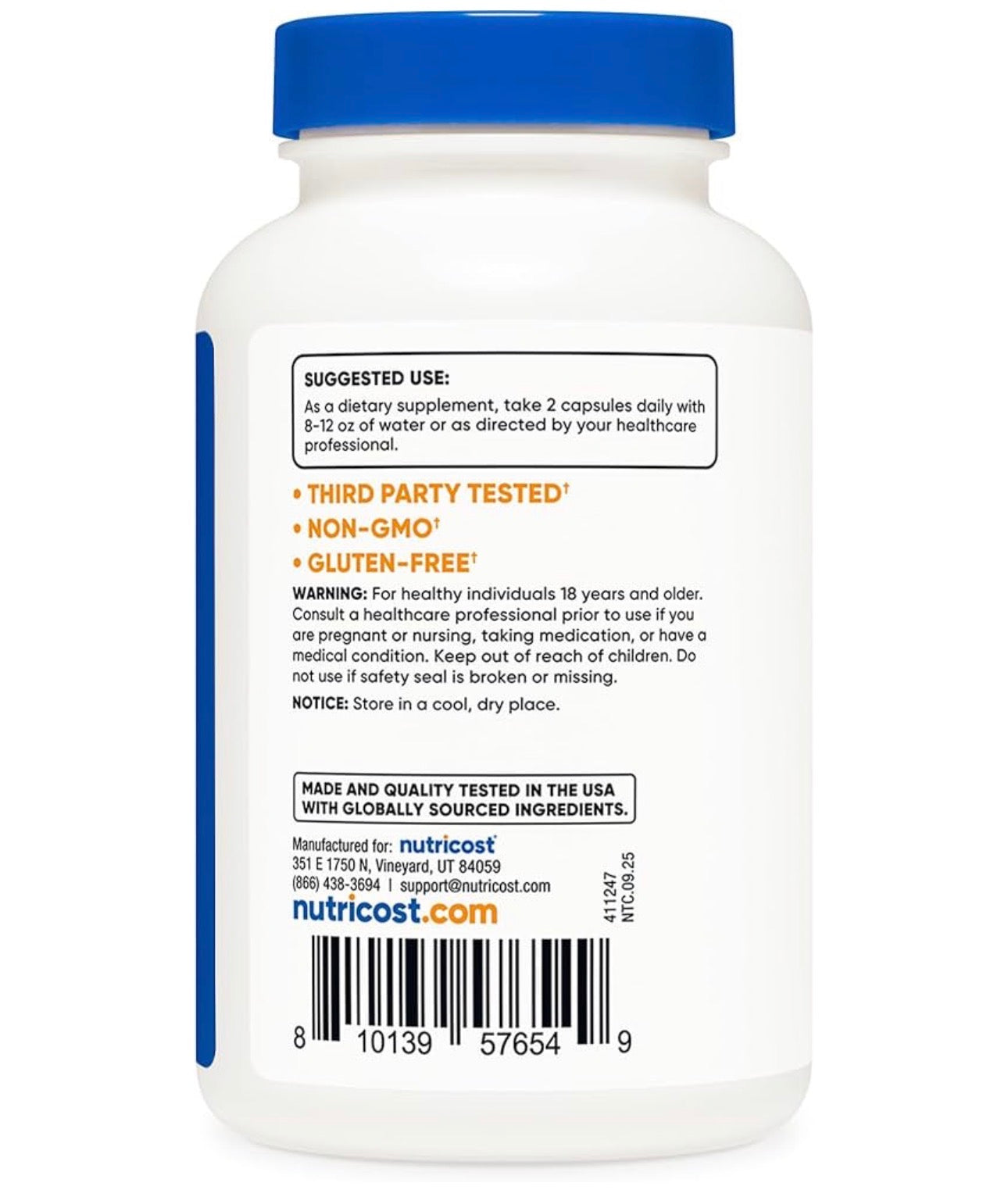 Nutricost Polypodium Leucotomos Extract 5000mg | Helps Reduce Skin Damage from UV exposure, Hyperpigmentation & Uneven Skin Tone | Antioxidant/Anti-inflammatory  | 240 Capsules; Exp 11/2028