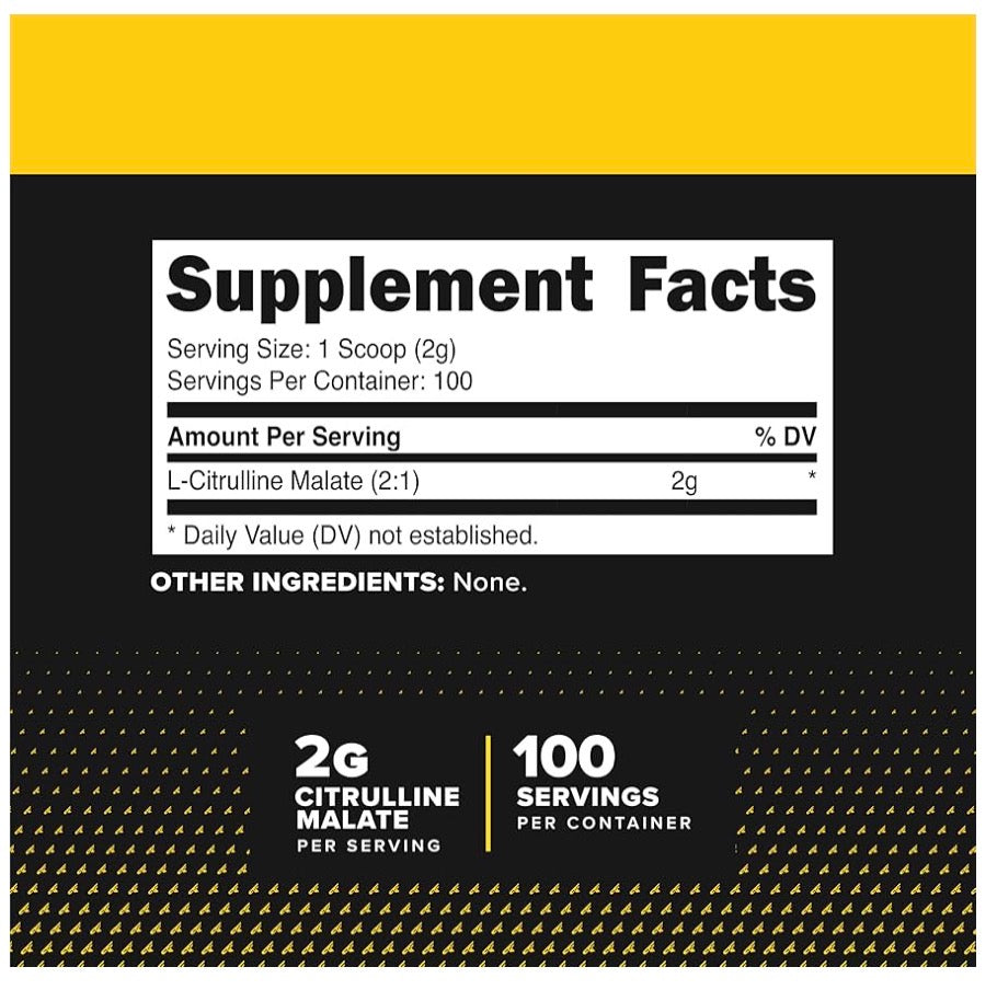 PrimaForce Pure L-Citrulline Malate 2g Powder | 100 Servings | Supports Protein Metabolism | Healthy Immune System Function | 7.1oz (200g); Exp 10/2028