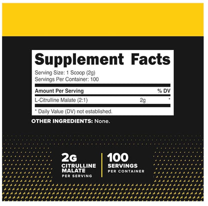 PrimaForce Pure L-Citrulline Malate 2g Powder | 100 Servings | Supports Protein Metabolism | Healthy Immune System Function | 7.1oz (200g); Exp 10/2028