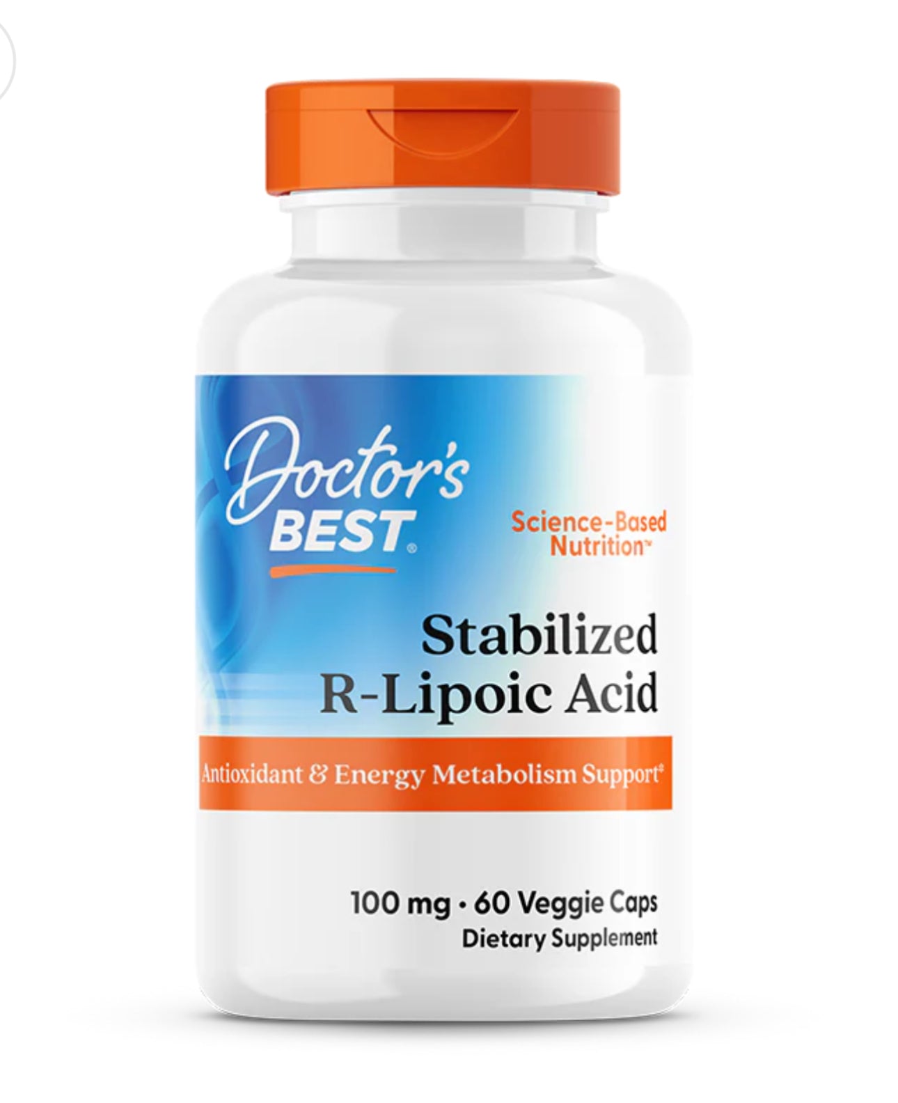 Doctor's Best Stabilized R-Lipoic Acid 100mg | with BioEnhanced Na-RALA | Helps Maintain Blood Sugar Levels | 60 Veggie Caps; Exp 01/2027