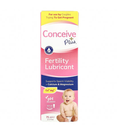 CONCEIVE PLUS Fertility Lubricant | Supports Sperm Viability | Fertility Friendly | For Use By Couples Trying To Get Pregnant | Mimics Fertile Fluids | 𝐌𝐮𝐥𝐭𝐢-𝐔𝐬𝐞 𝐓𝐮𝐛𝐞 - 𝟕𝟓𝐦𝐥; Exp 02/2028