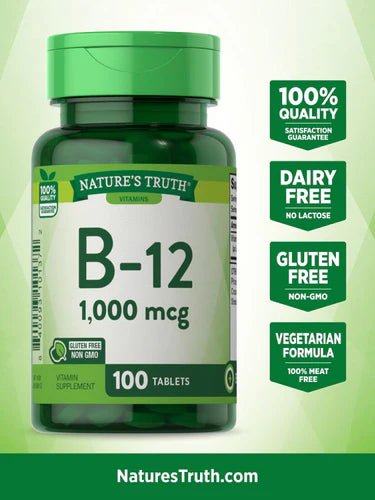 Nature's Truth Vitamin B-12 (Cyanocobalamin) 1000mcg | 100 Tablets Exp 10/2026