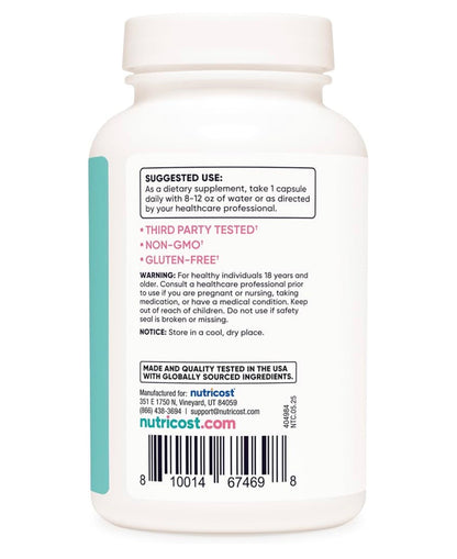 Nutricost Black Cohosh for Women (550mg) | With Dong Quai, DIM & Chaste Berry | 120 Capsules; Exp 06/2028