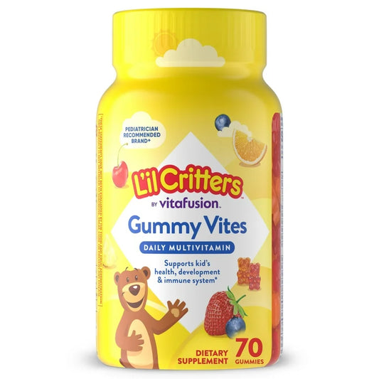 Lil Critters Gummy Vites Children Daily Multivitamin | 5-Months Dosage a Child | With a Boost of Vitamins C & D | For Kids Aged 2 Years & Above | 70 Gummies; Exp 04/2027