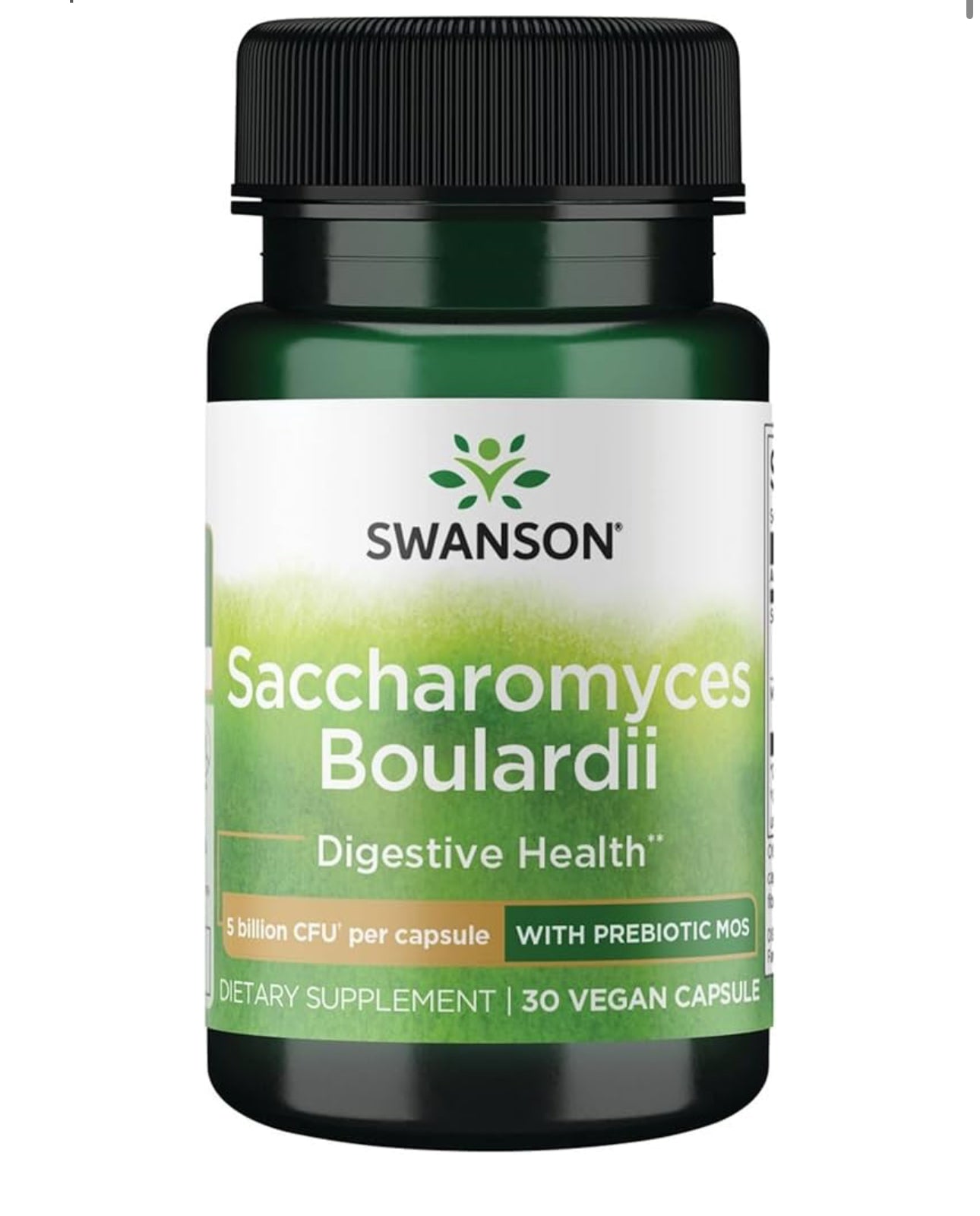 Swanson Saccharomyces Boulardii 5 Billion CFU per Capsule | Digestive Probiotic | For Occasional Diarrhea | Supports Healthy Balance of Intestinal Flora | 30 Veg Capsules; Exp 06/2027