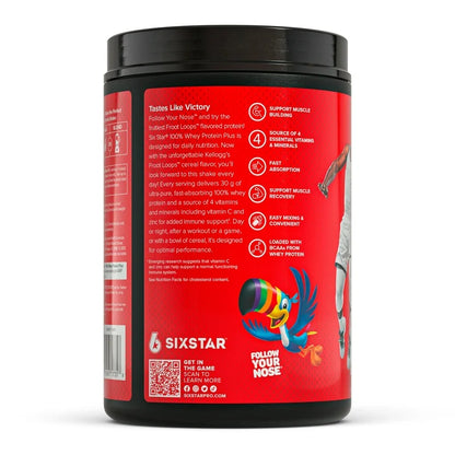 Six Star Elite Series 100% Whey Protein Plus | 30g Protein, 6.7g | Kellogg's Froot Loops Flavor ~ 1.8lbs/821g; Exp Jun/2026