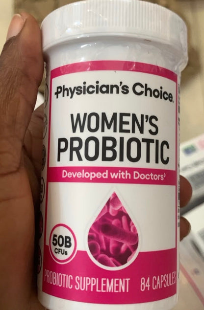 Physician's Choice Women's Probiotic  50 Billion CFU | With D-Mannose & Cranberry | Promotes Vaginal & Urinary Health | Supports Immune & Digestive System | Helps Maintain a Healthy pH Balance | 84 Capsules; Exp ❗️UNCLEAR 01/2028 👉🏽Check last image