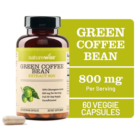 NatureWise Green Coffee Bean Extract 800mg | 60 Capsules; Exp 05/2028