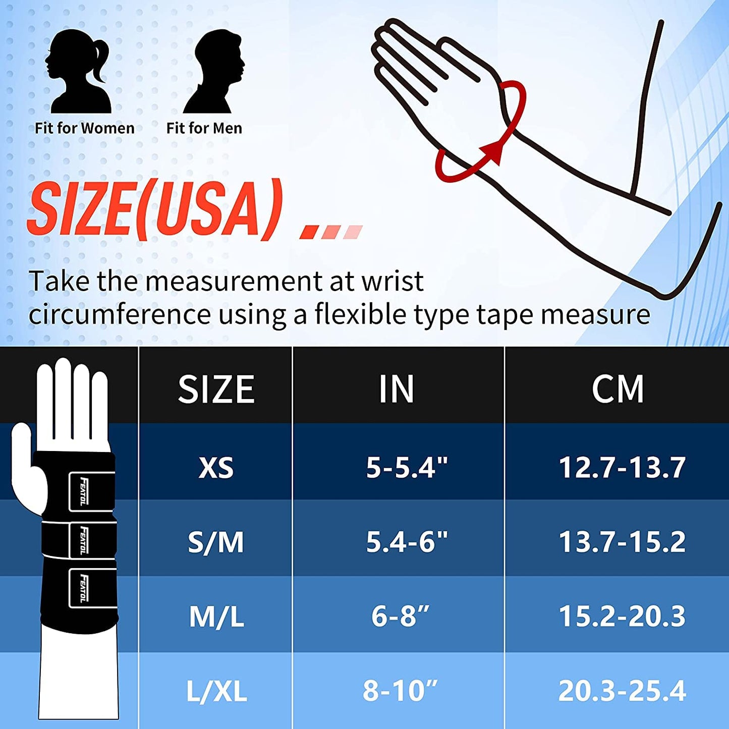 FEATOL Wrist Brace for Carpal Tunnel | Adjustable Night Wrist Support Brace with Splints | Hand Support for Arthritis, Tendonitis, Sprain, Injuries, Wrist Pain | Right Hand Only, Small/Medium Size