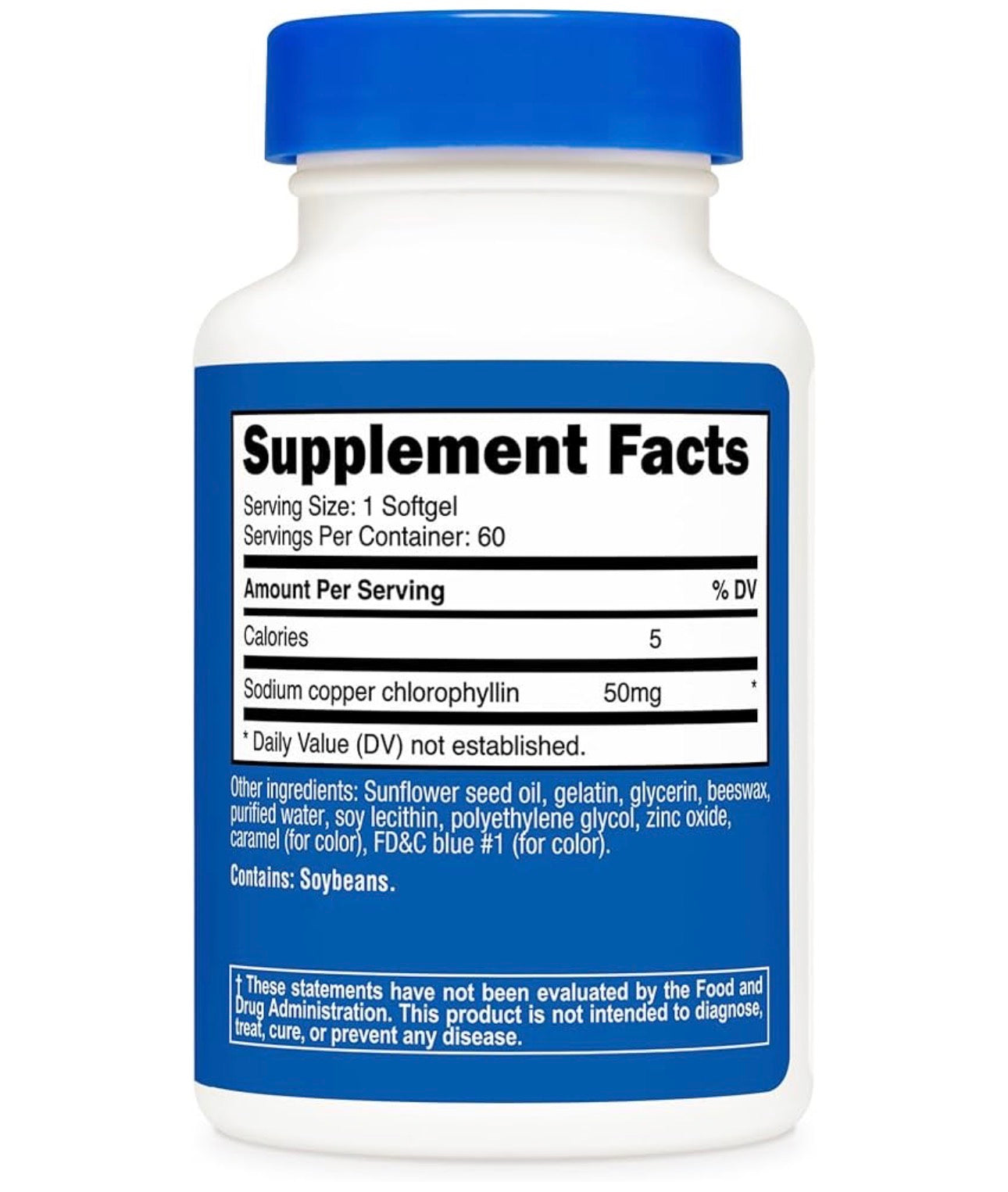 Nutricost Chlorophyll 50mg | Sodium Copper Chlorophyllin | Helps Reduce Body Odor | Promotes Detoxification | Antioxidant Support | 60 Softgels; Exp 10/2028