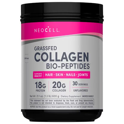 NeoCell Grassfed Collagen Bio-Peptides Powder | Formerly NeoCell Super Collagen | Collagen Type 1 & 3 | 3 Times The Small Size | Unflavored ~ 21.2oz/600g; Exp 02/2031