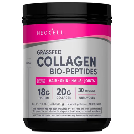 NeoCell Grassfed Collagen Bio-Peptides Powder | Formerly NeoCell Super Collagen | Collagen Type 1 & 3 | 3 Times The Small Size | Unflavored ~ 21.2oz/600g; Exp 02/2031