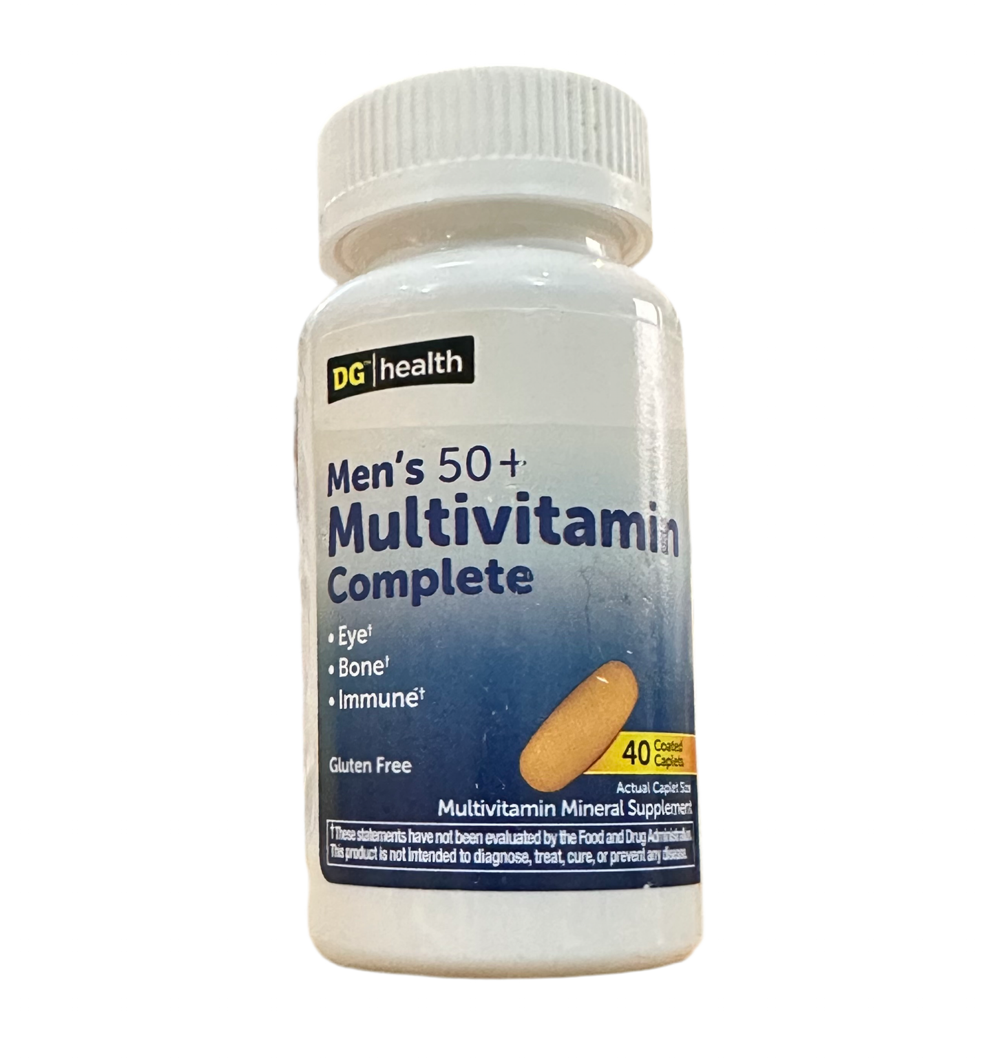 DG Men's 50+ Multivitamin Complete 40 Caplets, Exp 01/2026