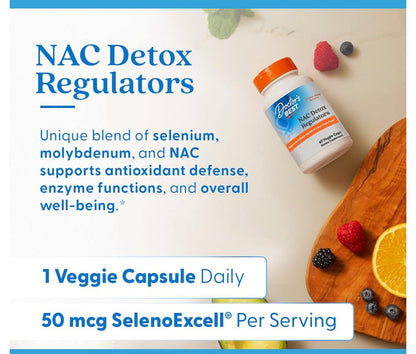 Doctor’s Best N-Acetyl Cysteine (NAC) with Selenium & Molybdenum | Supports Cellular Health & Healthy Liver Function | Boosts Glutathione Production | 60 Capsules;  Exp 08/2027