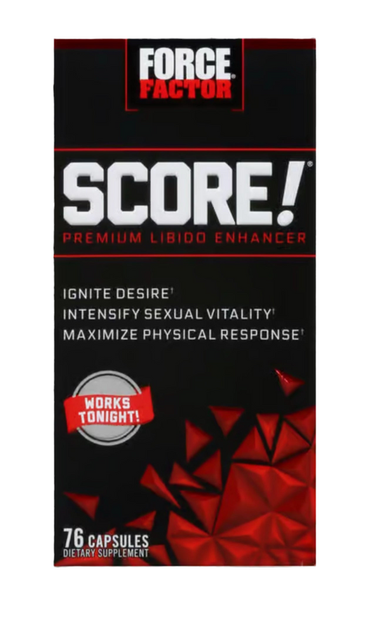 Force Factor SCORE! Libido Enhancer for Men | With L-Citrulline, Tribulus, Maca, Ashwagandha, Ginkgo Biloba, L-Theanine, Co Q10 | 76 Capsules;  Exp 12/2025