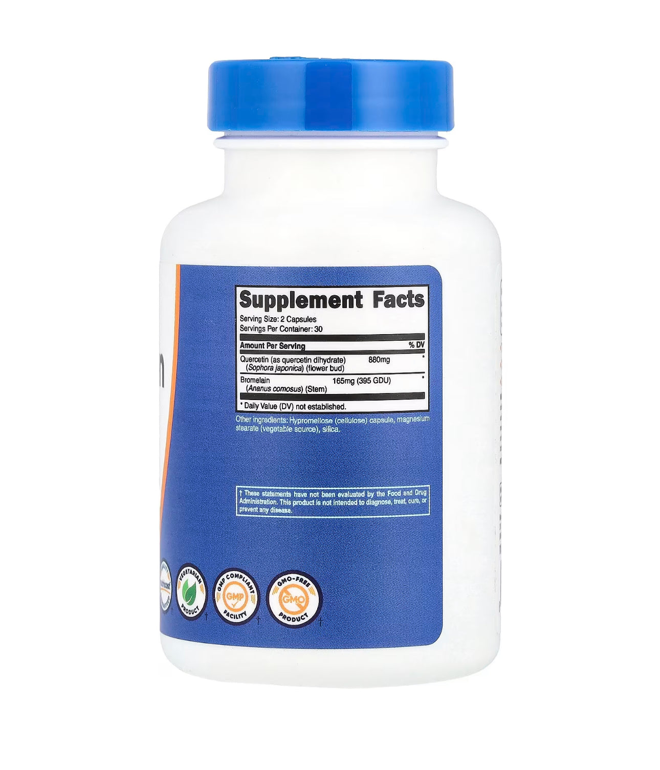 Nutricost Quercetin 880mg With Bromelain | Promotes Normal Respiratory Function | Natural Antihistamine | Reduces Inflammation | 60 Capsules; Exp 07/2027