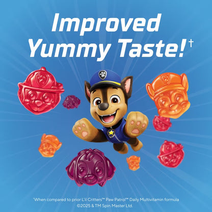 Lil Critters Paw Patrol Children Daily Multivitamin Gummies | With a Boost of Vitamins C & D | For Kids Aged 2 Years & Above | 60 Gummies; Exp 09/2027