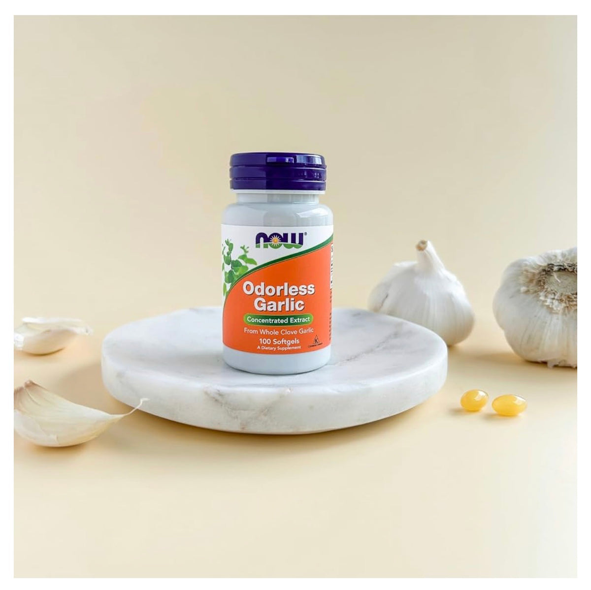 NOW Odorless Garlic | Concentrated Extract | Supports Heart Health, Reduces Inflammation & Fight Microbes | 100 Softgels; Exp 12/2029