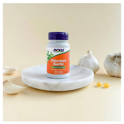 NOW Odorless Garlic | Concentrated Extract | Supports Heart Health, Reduces Inflammation & Fight Microbes | 100 Softgels; Exp 12/2029