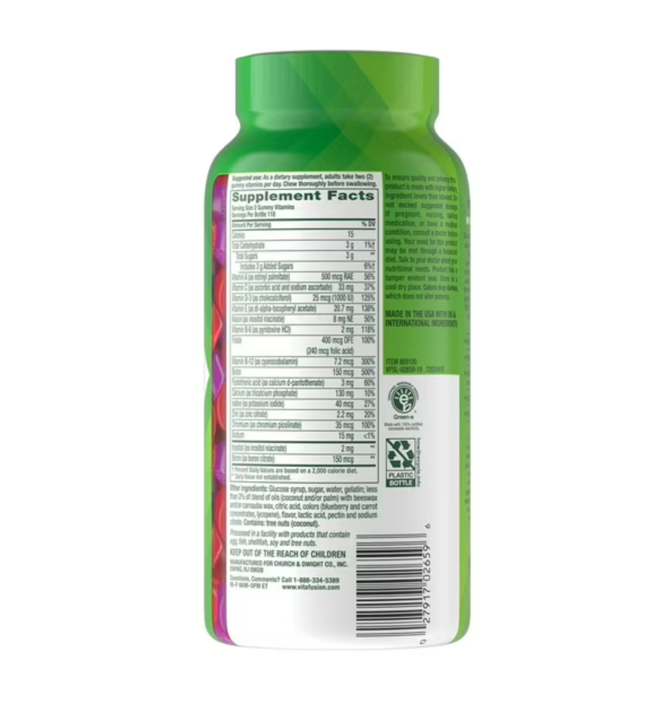 Vitafusion Women’s Multivitamin with Vitamin C & E | For Energy Metabolism, Bone & Immune Support | Delicious Berry Flavor | 220 Gummies; Exp 01/2027