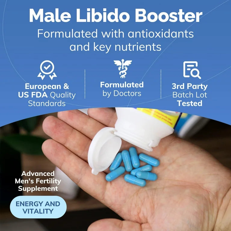 CONCEIVE PLUS Men's Fertility Support | for Healthy Sperm, Boosts Testosterone & Male Libido | Daily Fertility Multivitamin for Men | 60 Capsules; Exp 01/2028
