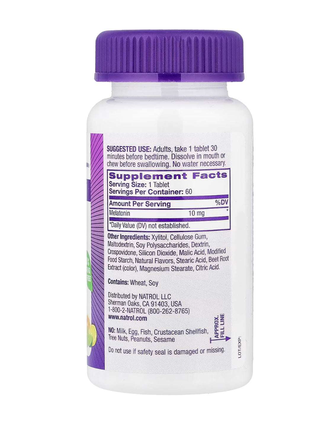 Natrol Fast Dissolve Melatonin 10mg | Nighttime Sleep Aid for Adults | 100-Day Supply | Citrus Flavor, 60 Tablets, Exp 10/2026